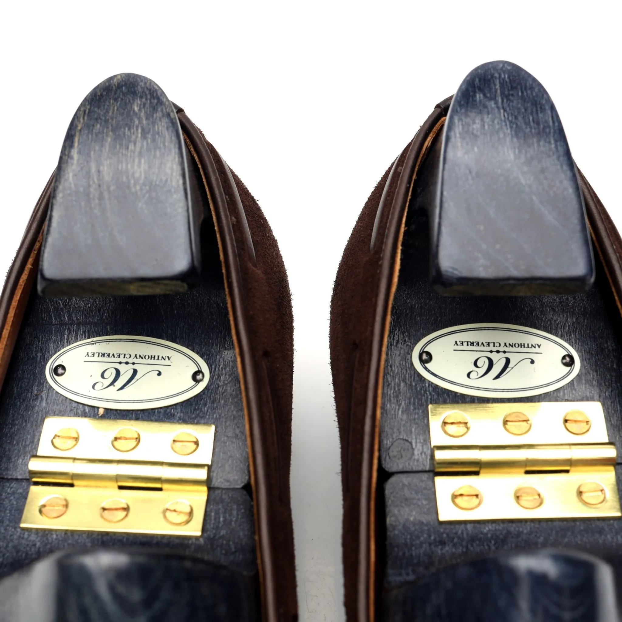 'De Rede' Dark Brown Suede String Loafers UK 7 E