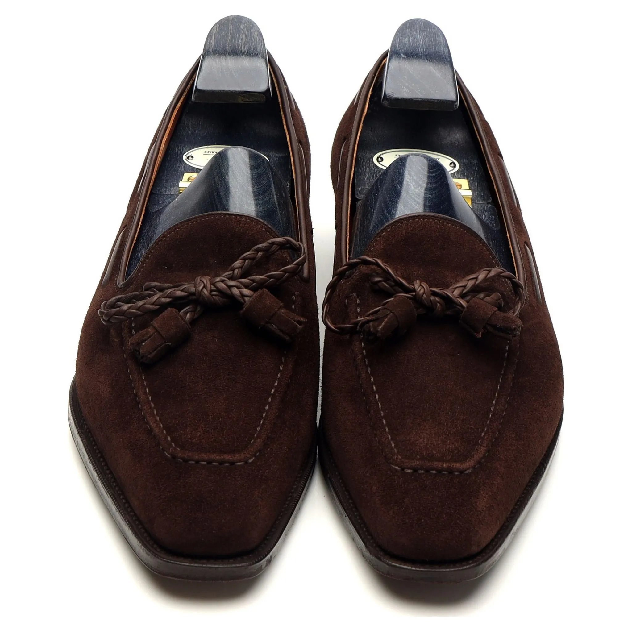 'De Rede' Dark Brown Suede String Loafers UK 7 E