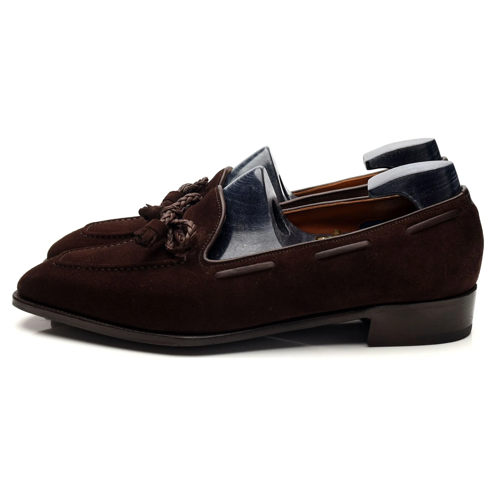 'De Rede' Dark Brown Suede String Loafers UK 7 E