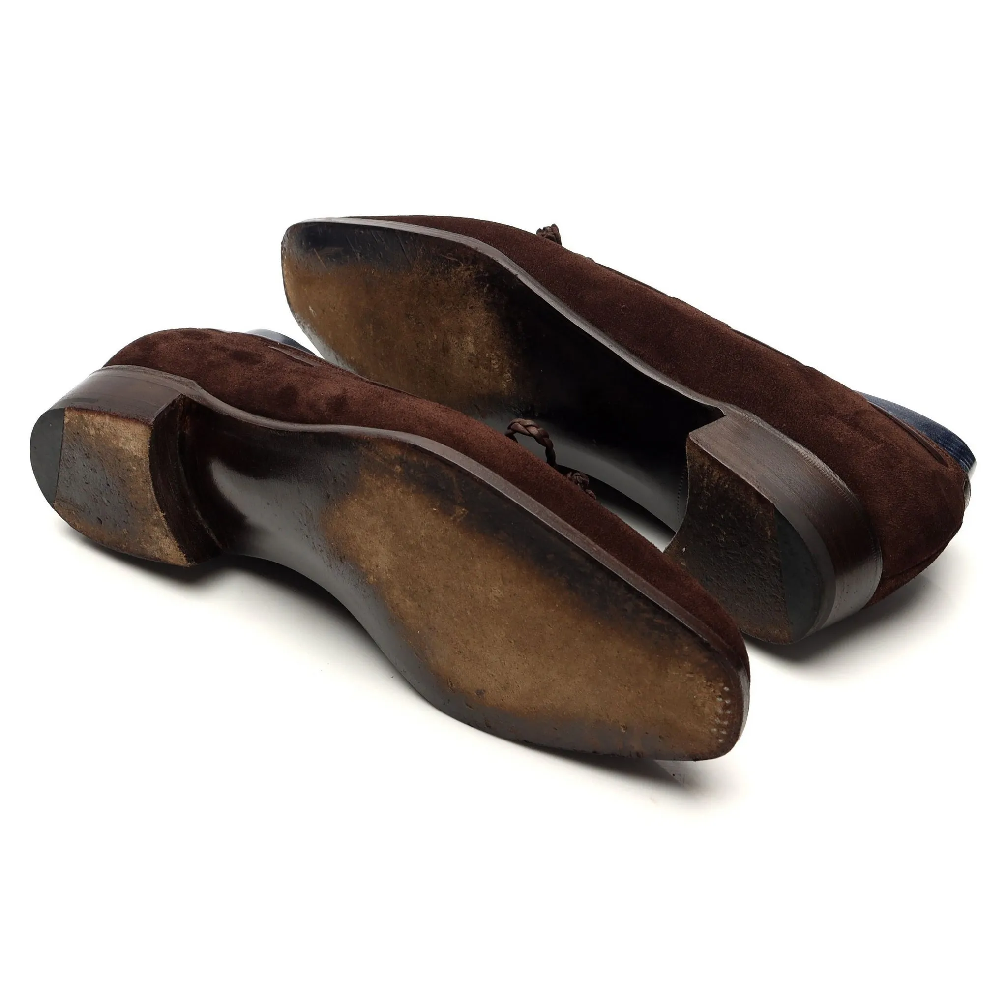 'De Rede' Dark Brown Suede String Loafers UK 7 E