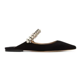 Jimmy Choo Black Suede Bing Mules